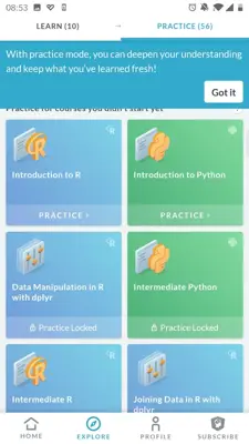 Datacamp android App screenshot 6